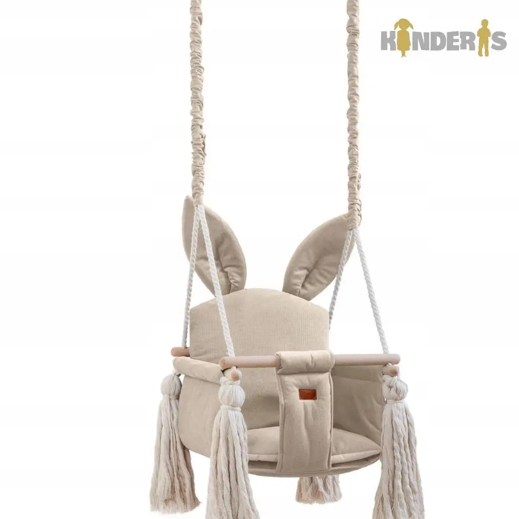 Velvet indoor swing for babies and children with backrest-1