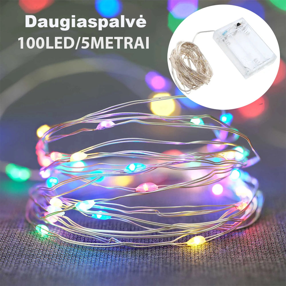 100 LED Girlianda, Spalvota