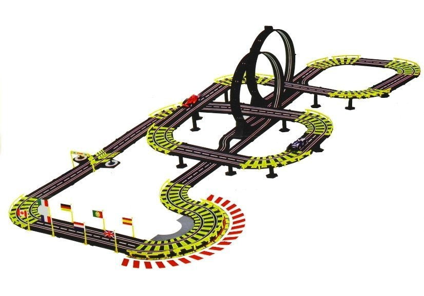 Dviejų juostų lenktynių trasa, 1157 cm ilgio