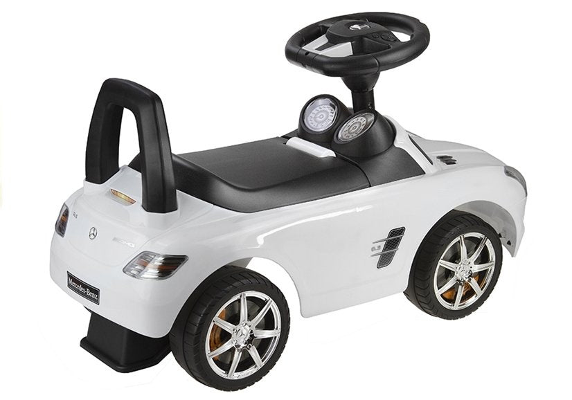 „Mercedes-Benz SLS AMG“ baltas – vaikiškas stumiamas automobilis