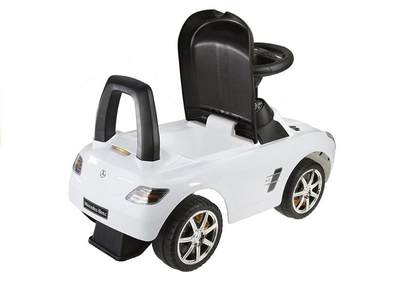 „Mercedes-Benz SLS AMG“ baltas – vaikiškas stumiamas automobilis