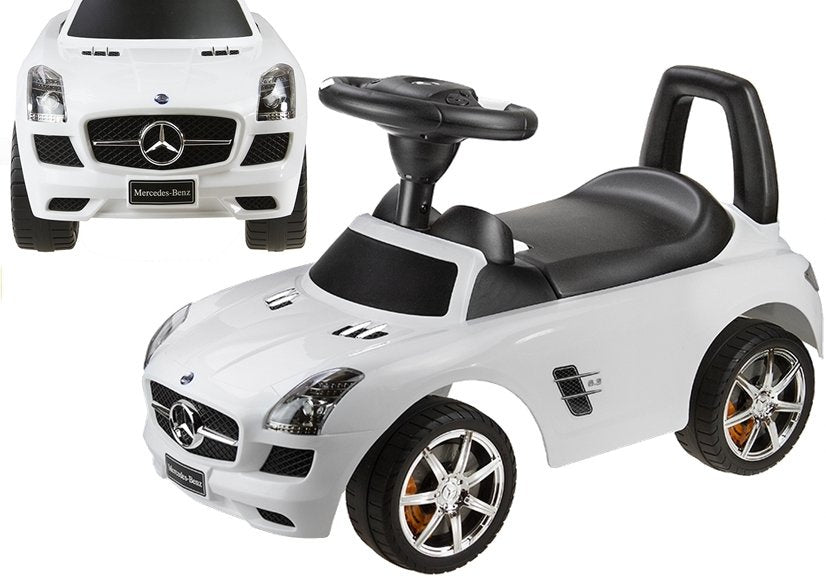 „Mercedes-Benz SLS AMG“ baltas – vaikiškas stumiamas automobilis