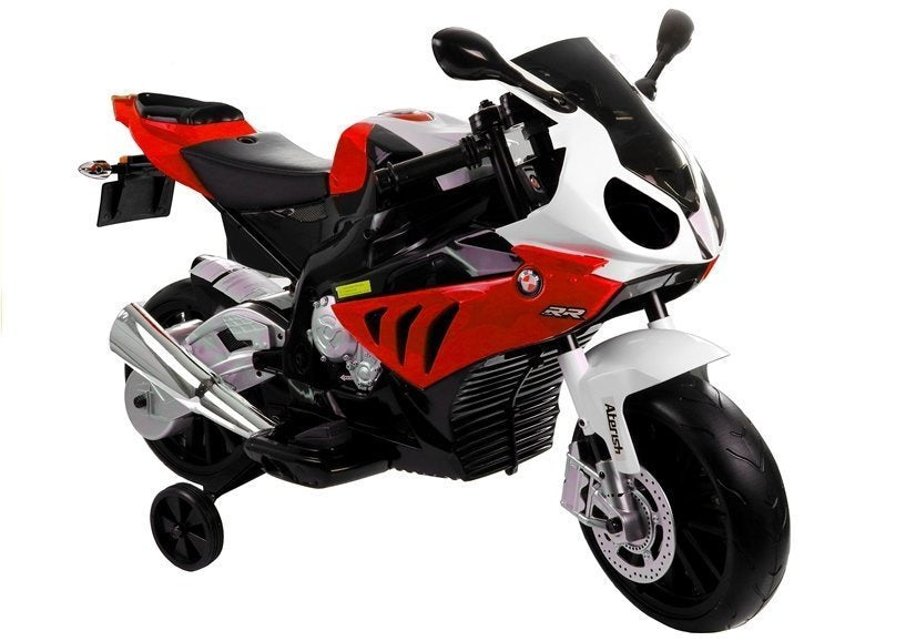 BMW S1000RR raudonas – elektrinis vaikiškas motociklas