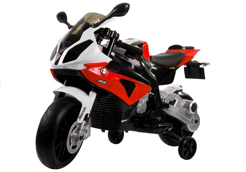 BMW S1000RR raudonas – elektrinis vaikiškas motociklas