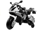 BMW S1000RR sidabrinis – elektrinis vaikiškas motociklas