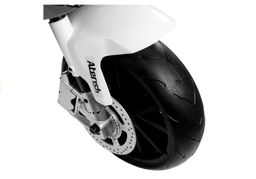 BMW S1000RR sidabrinis – elektrinis vaikiškas motociklas