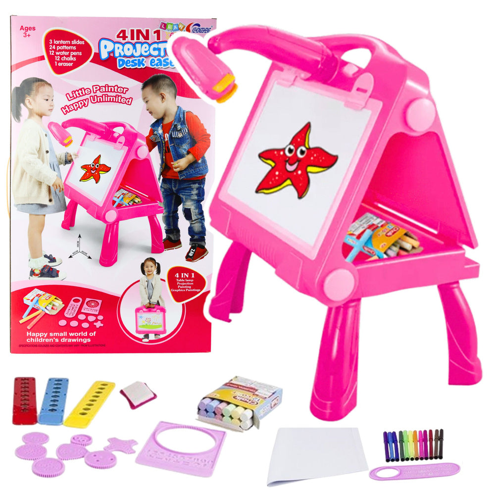 Piešimo ir tapybos projektorius-stalas 4in1 su lenta, 49 cm