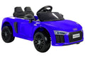 Audi R8 Spyder mėlynas (dažytas) – elektrinis vaikiškas automobilis