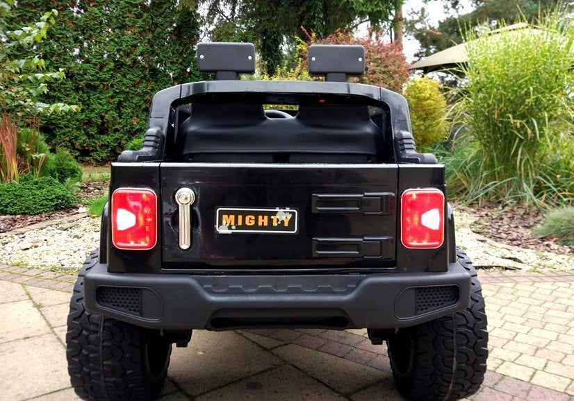 Jeep HL1668 4x4 juodas – elektrinis vaikiškas automobilis