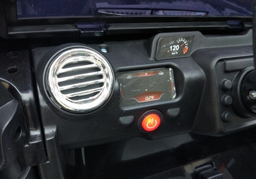 Jeep HL1668 4x4 juodas – elektrinis vaikiškas automobilis