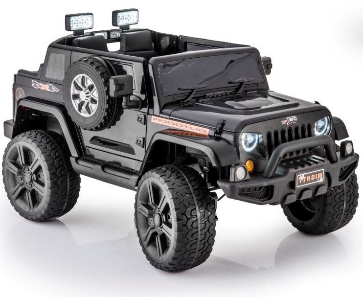 Jeep HL1668 4x4 juodas – elektrinis vaikiškas automobilis