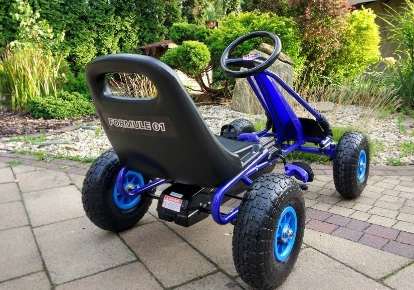 A-15 Go-Cart – mėlynas su pripučiamais ratais