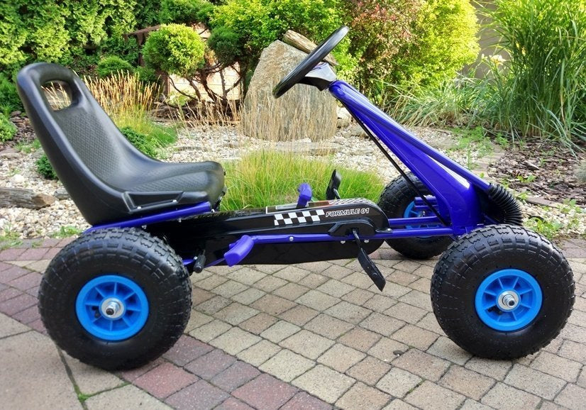 A-15 Go-Cart – mėlynas su pripučiamais ratais