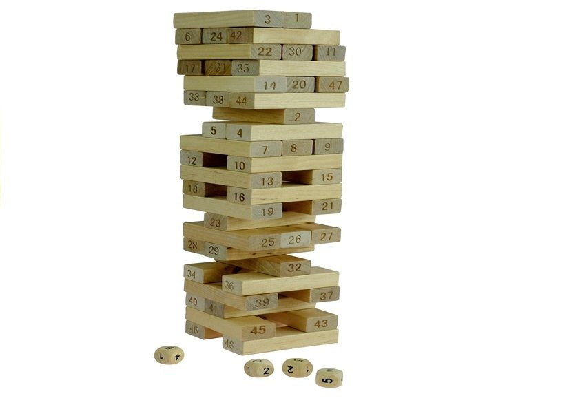 Medinis Jenga žaidimas „Neišgriauk bokšto!“