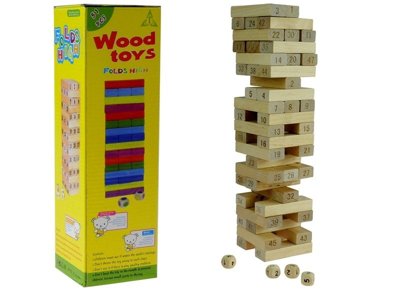 Medinis Jenga žaidimas „Neišgriauk bokšto!“