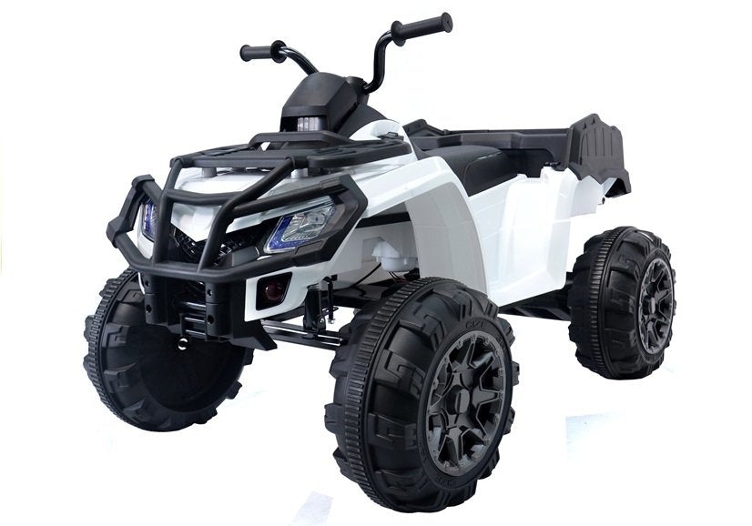 Keturratis BDM 0909 baltas 24V – elektrinis vaikiškas keturratis