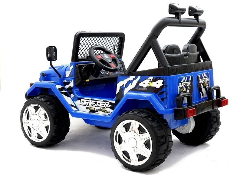 Vaikiškas važiuojamas automobilis Jeep Raptor S618 EVA mėlynas