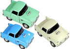 Klasikinis metalinis automobilis su garsais