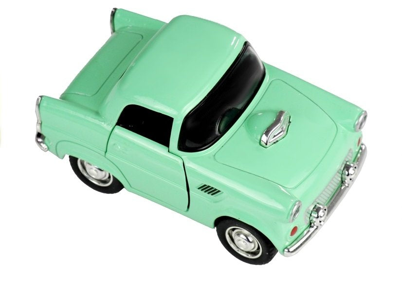 Klasikinis metalinis automobilis su garsais