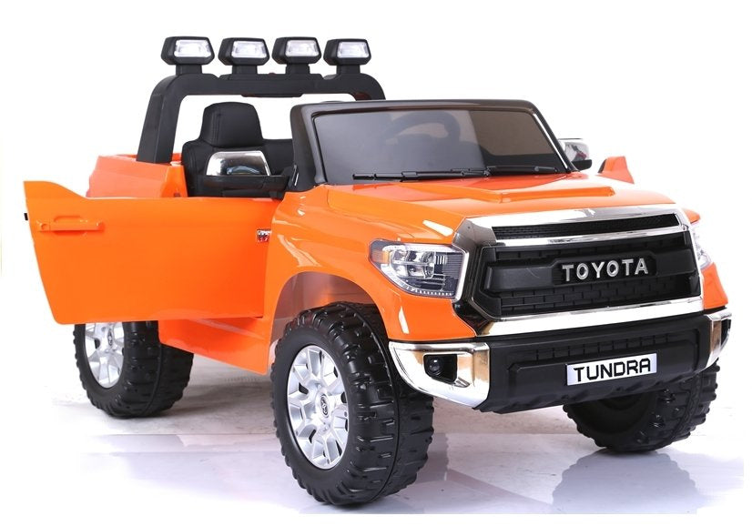Toyota Tundra oranžinė – elektrinis vaikiškas automobilis