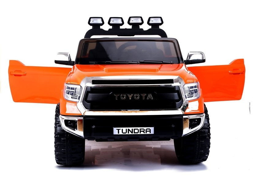 Toyota Tundra oranžinė – elektrinis vaikiškas automobilis