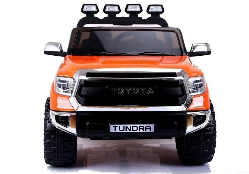Toyota Tundra oranžinė – elektrinis vaikiškas automobilis