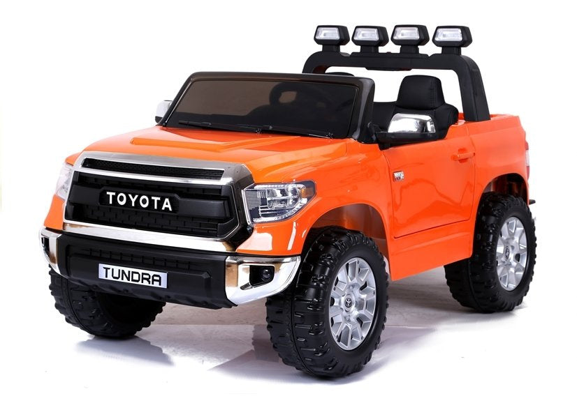 Toyota Tundra oranžinė – elektrinis vaikiškas automobilis