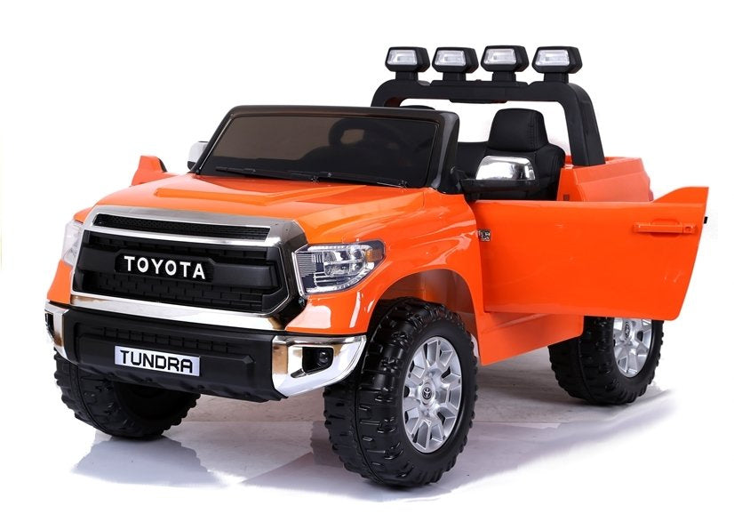 Toyota Tundra oranžinė – elektrinis vaikiškas automobilis