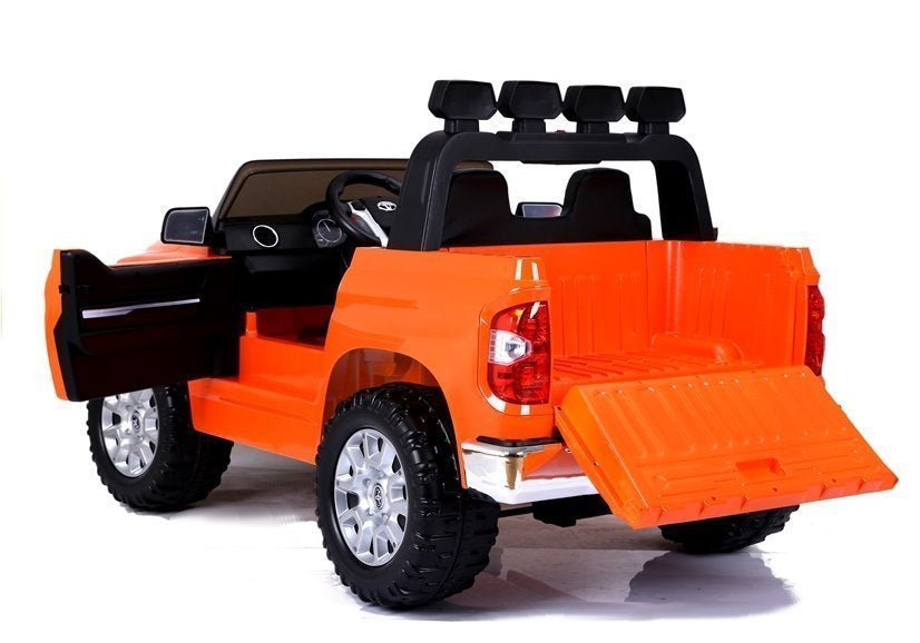 Toyota Tundra oranžinė – elektrinis vaikiškas automobilis