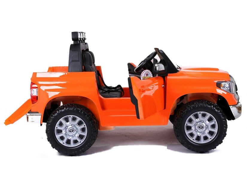Toyota Tundra oranžinė – elektrinis vaikiškas automobilis