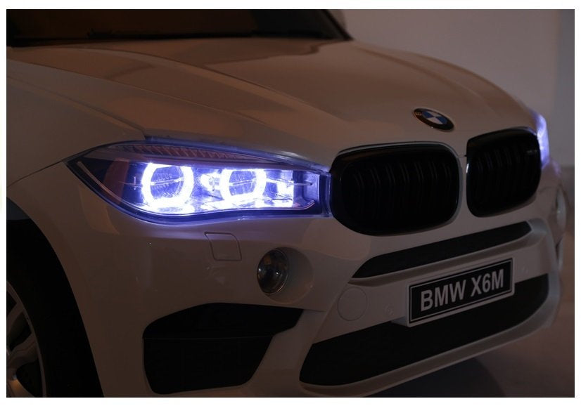 NAUJAS BMW X6M baltas – elektrinis vaikiškas automobilis