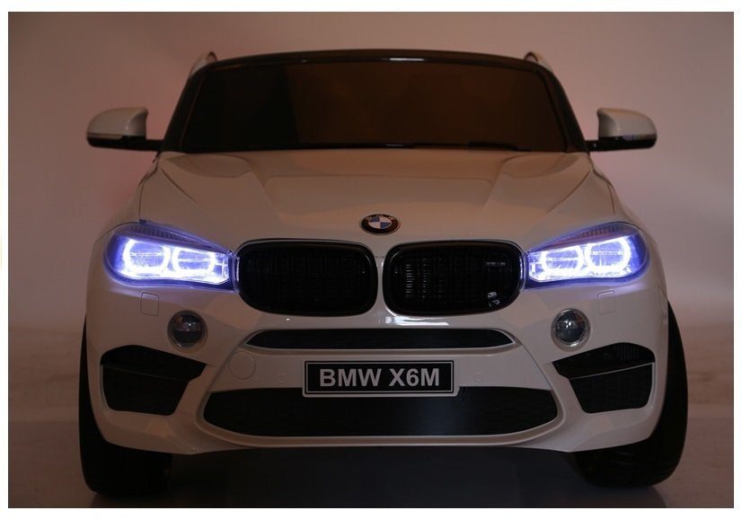 NAUJAS BMW X6M baltas – elektrinis vaikiškas automobilis
