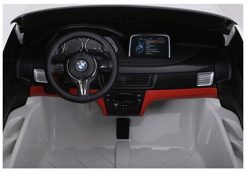 NAUJAS BMW X6M baltas – elektrinis vaikiškas automobilis