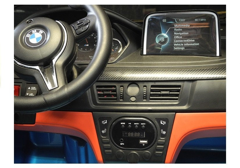 NAUJAS BMW X6M raudonas – elektrinis vaikiškas automobilis