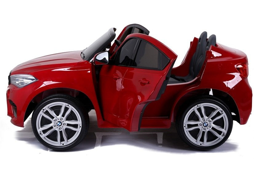 NAUJAS BMW X6M raudonas – elektrinis vaikiškas automobilis