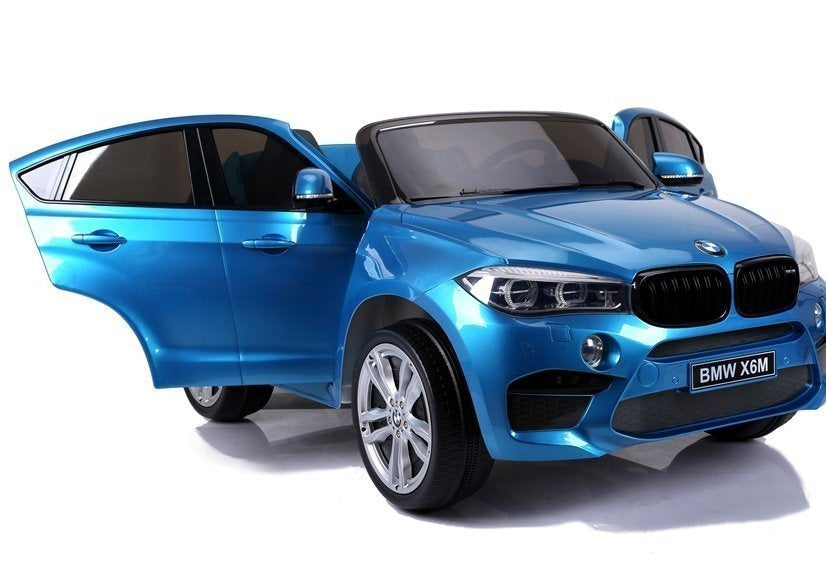 NAUJAS BMW X6M mėlynas – elektrinis vaikiškas automobilis