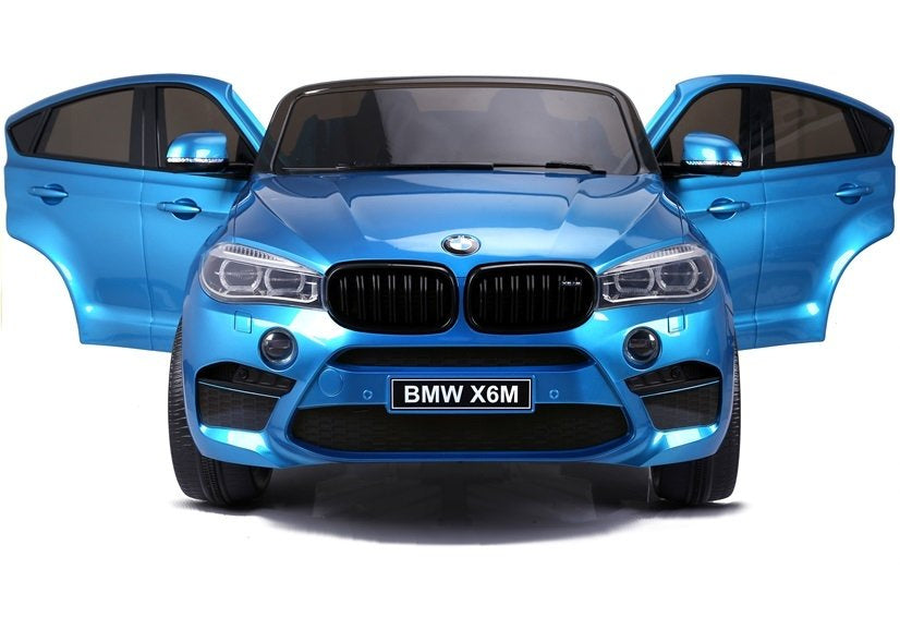 NAUJAS BMW X6M mėlynas – elektrinis vaikiškas automobilis