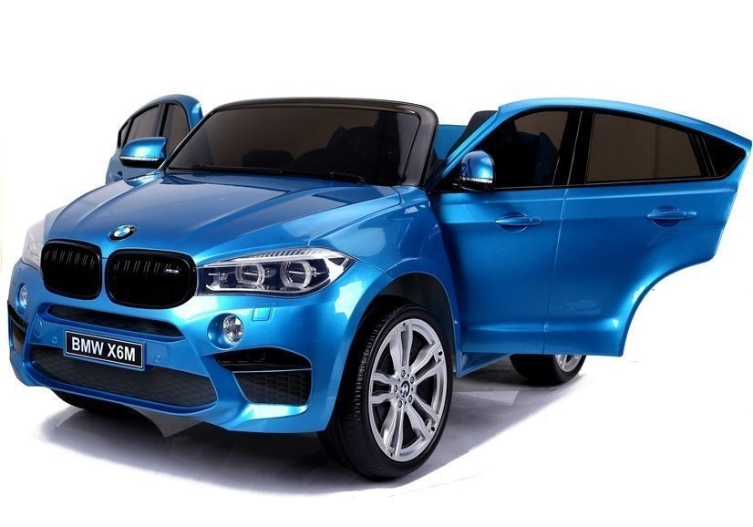 NAUJAS BMW X6M mėlynas – elektrinis vaikiškas automobilis