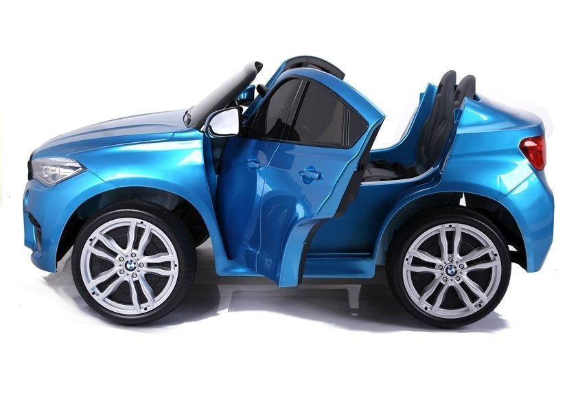 NAUJAS BMW X6M mėlynas – elektrinis vaikiškas automobilis