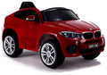 BMW X6 raudonas – elektrinis vaikiškas automobilis