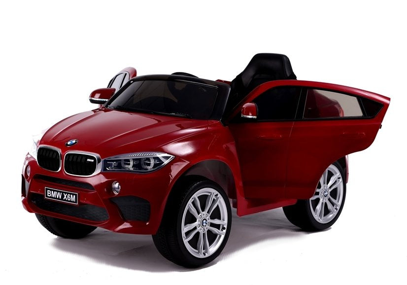 BMW X6 raudonas – elektrinis vaikiškas automobilis