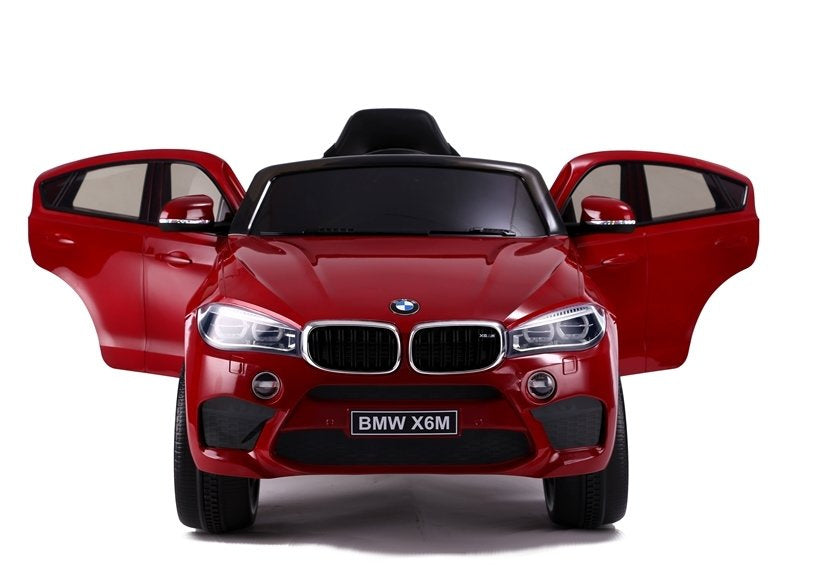 BMW X6 raudonas – elektrinis vaikiškas automobilis