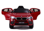 BMW X6 raudonas – elektrinis vaikiškas automobilis