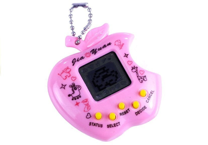 Elektroninis Tamagotchi gyvūnėlis (rožinis, obuolio formos)