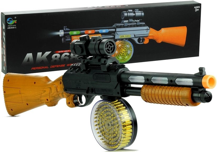 Automatinis ginklas AK 868-1 su šviesomis ir garsais 60 cm