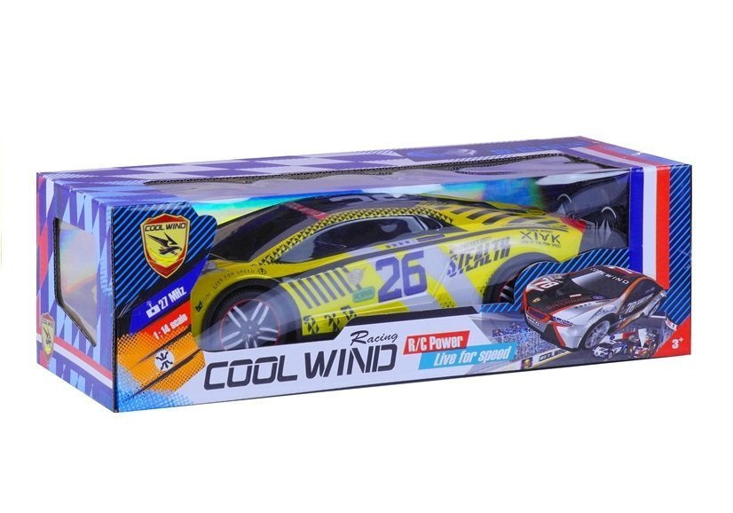 Nuotoliniu būdu valdomas sportinis automobilis R/C (geltonas)