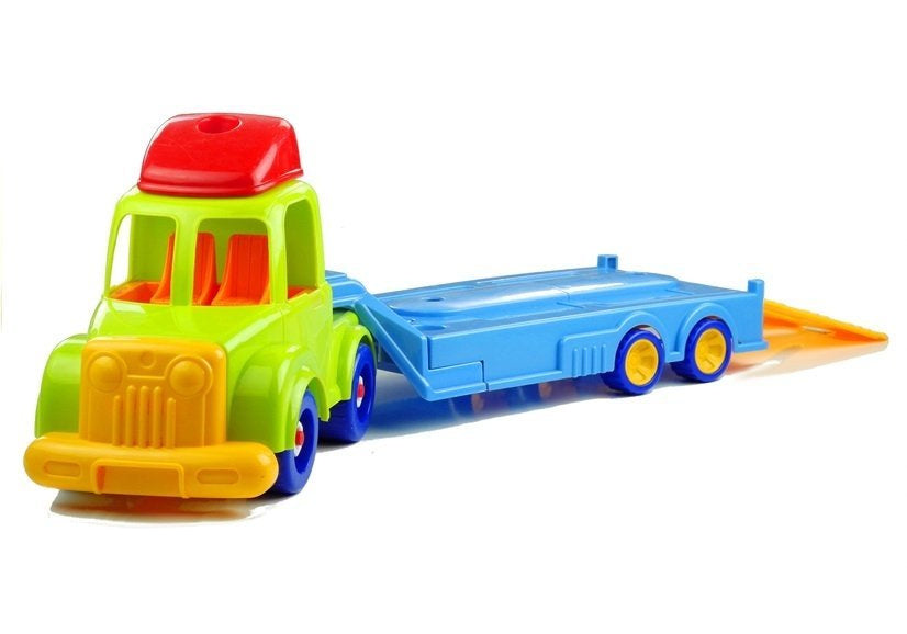 Transporto rinkinys – policija, gaisrinė, autovežis, priekaba, išardomas
