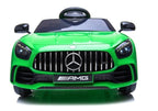 Mercedes GTR elektrinis vaikiškas automobilis – žalias