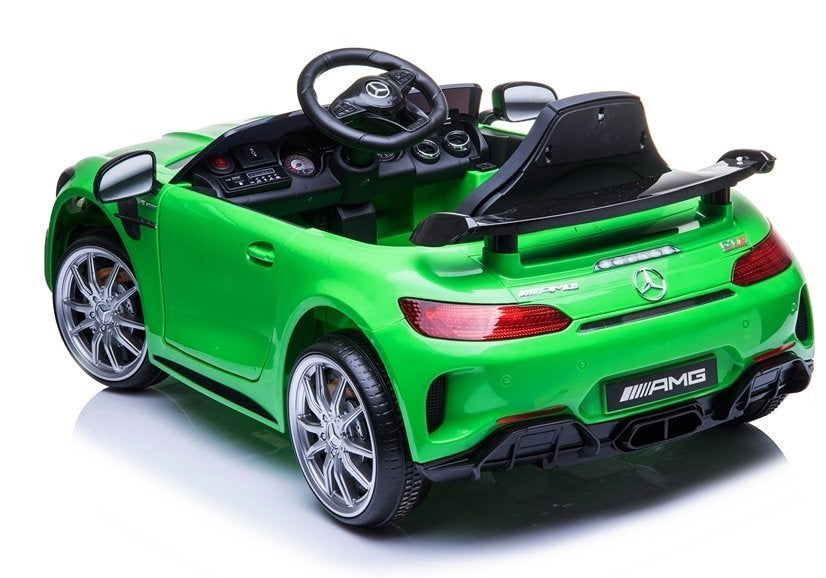 Mercedes GTR elektrinis vaikiškas automobilis – žalias