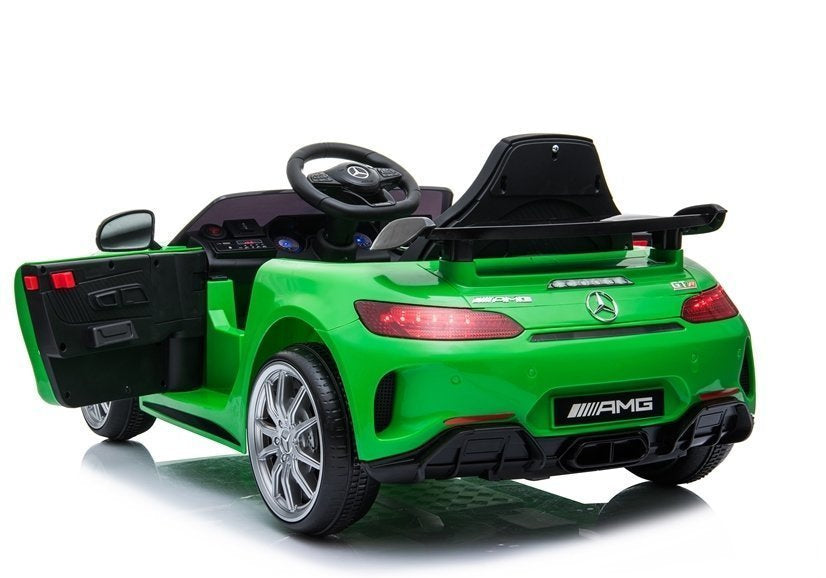 Mercedes GTR elektrinis vaikiškas automobilis – žalias